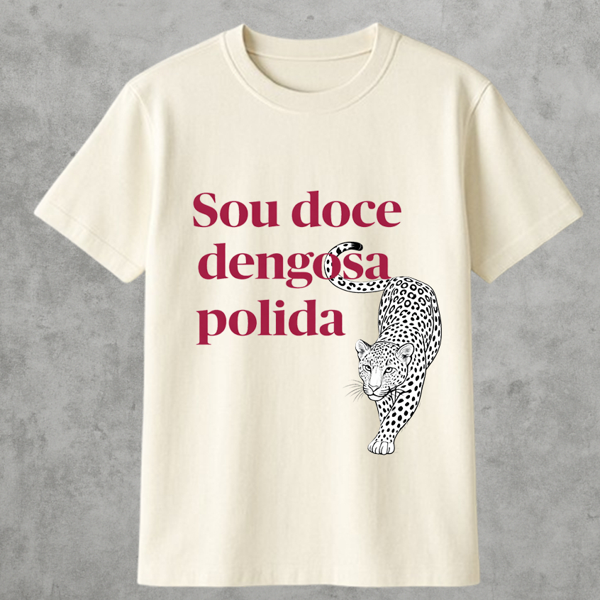 Camiseta Básica Feminina Alcione Doce Dengosa Polida Blusa MPB 100% Algodão Tendência em Oferta na Shopee