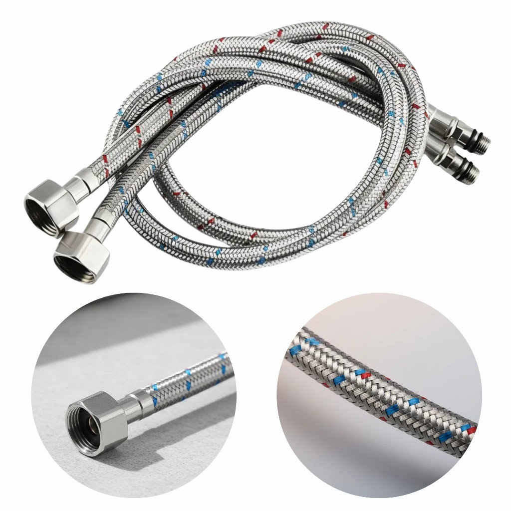 Mangueira Engate Flexível Inox 60cm para Misturador Monocomando Instalação Rápida