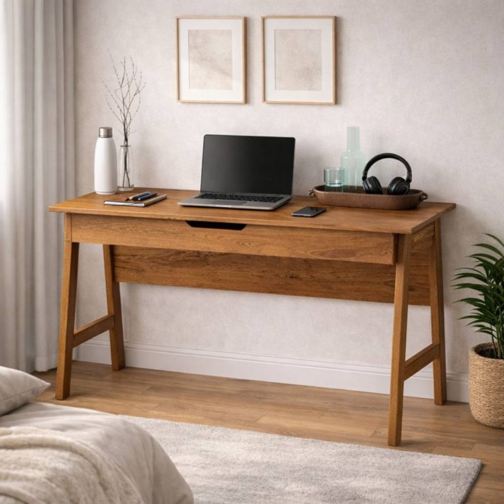 Escrivaninha Bancada Smart Notebook Home Office Mesa Computador Mesinha Estudo Quarto Job Freijó