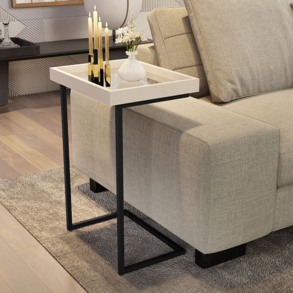 Mesa de Canto Espelhada Sala de Estar Moderna P/ Braço de  Sofá - Suporte Mesinha em Oferta na Shopee