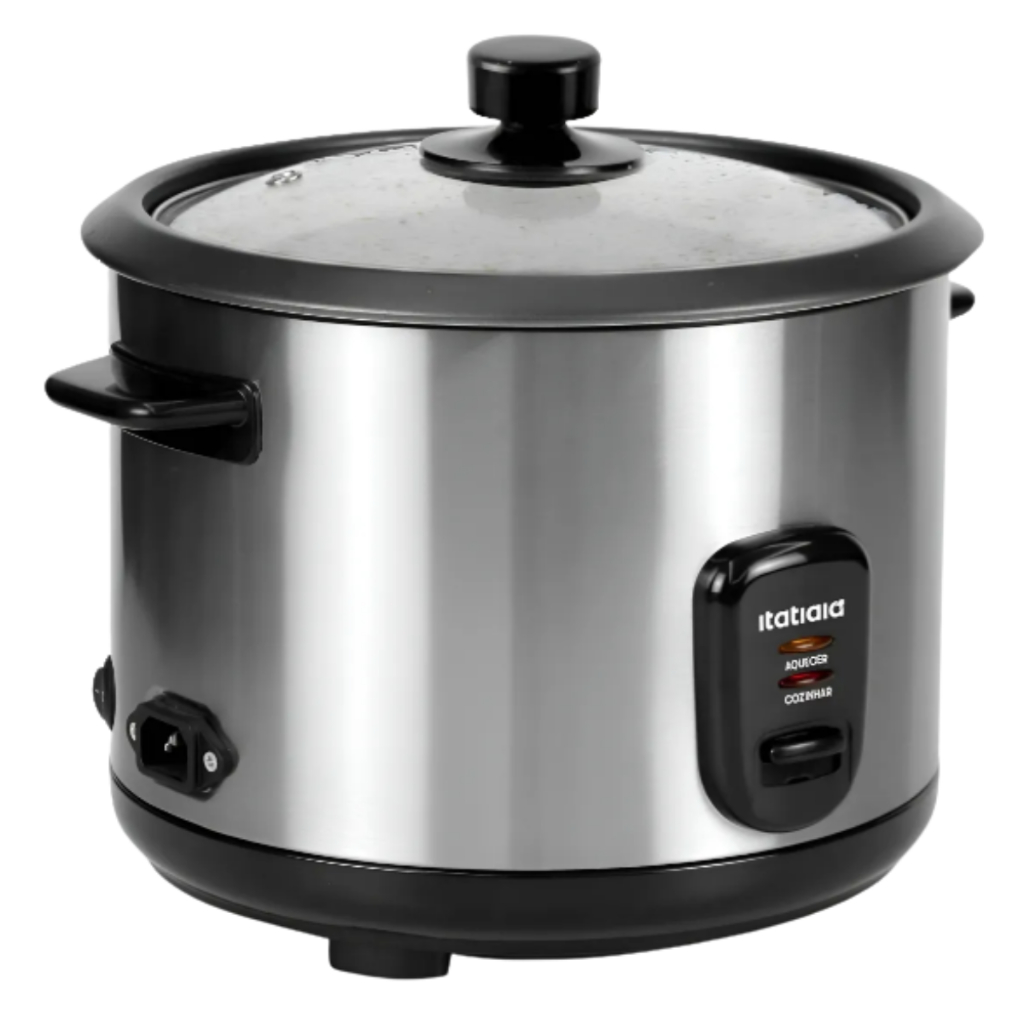 Imagem Panela Elétrica de Arroz El Mid 1,5L Inox | 500W | 127V | Prática e Eficiente
