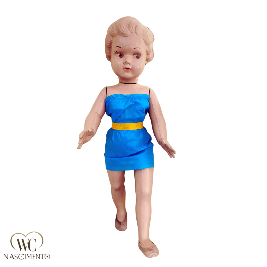 Boneca de Plástico Retro Modelo Antigo 64 cm Mocinha Anos 80 P/ Bebês e Crianças
