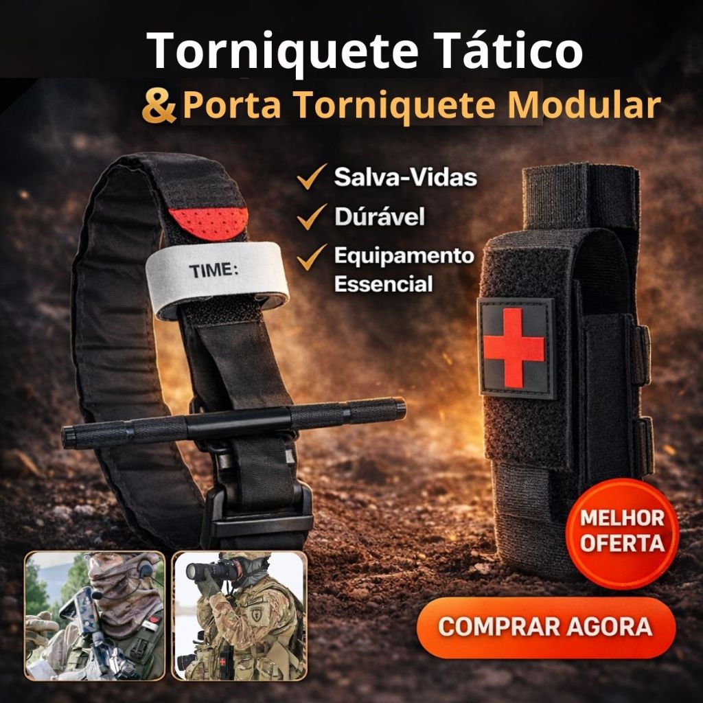 Kit Torniquete Tático Aph Metal Porta Torniquete Modular EDC IFAK