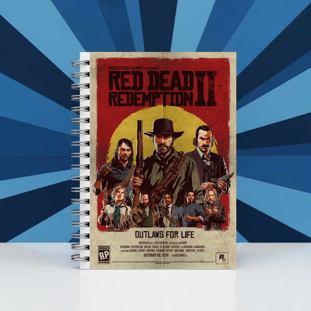 Kit 10 Adesivos Para Capa de Caderno Jogo Read Dead Redemption 2 Excelente Qualidade Vinil Adesivo