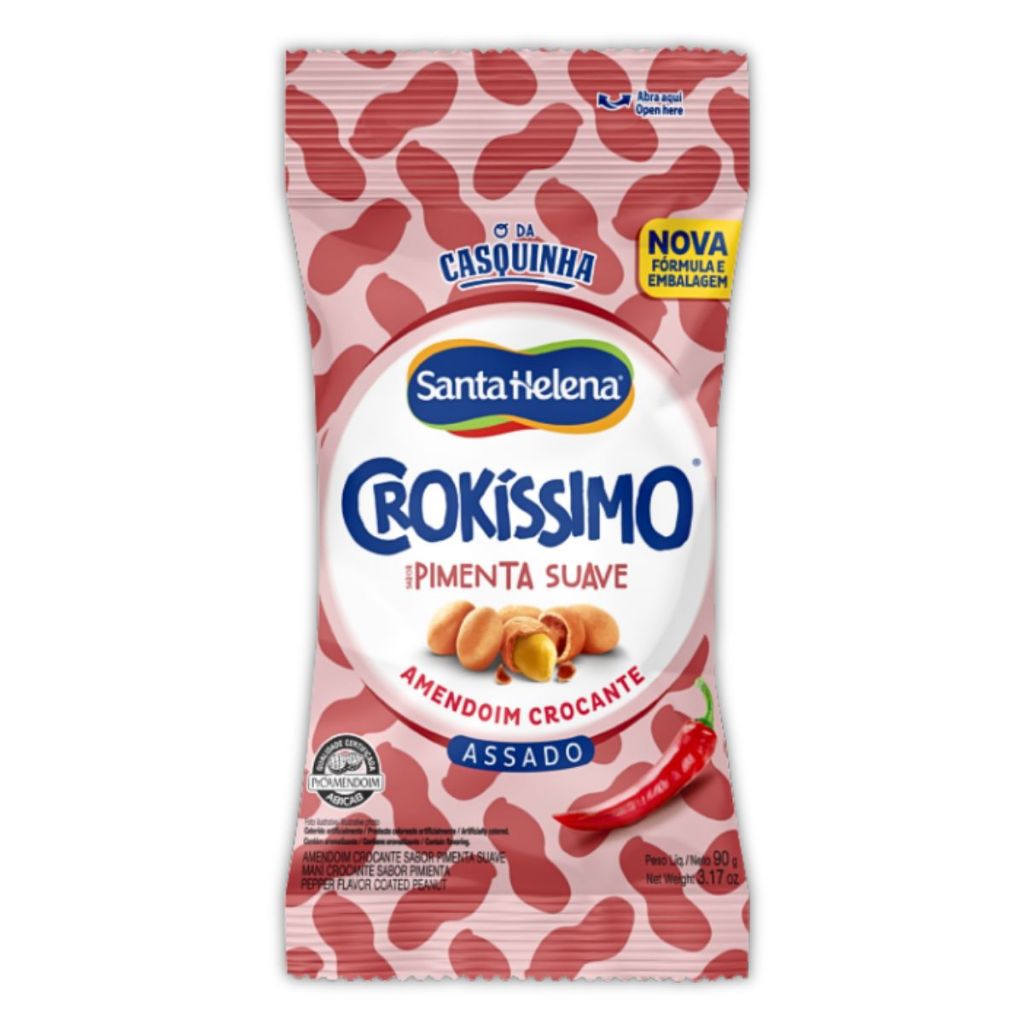 Crokíssimo Amendoim Sabor Pimenta Suave 90G em Oferta na Shopee