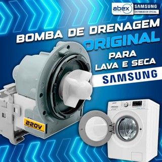Bomba De Drenagem Lavadora Lava E Seca Samsung 8 10 11 Kg WD10M WD11M DC31-00181B 220v Original em Oferta na Shopee