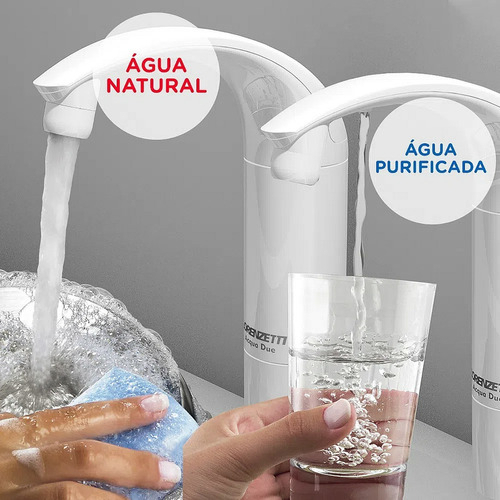 Torneira Filtro Purificador Acqua Due Branco de Parede ou Mesa/Bancada com refil incluso LORENZETTI