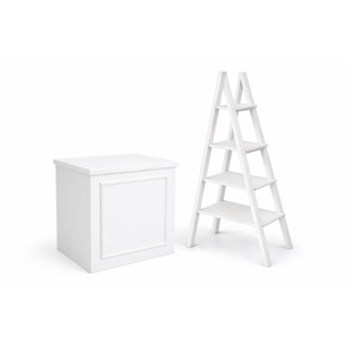 CONJUNTO ESCADA DE 4 PARA DECORACOES DE FESTA E COMODA FAKE MESA PARA DECORAR COM DOCINHOS MDF em Oferta na Shopee