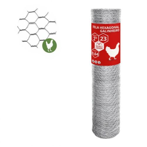 Tela Galinheiro Fio 23 Malha Hexagonal 1,50x20 Metros