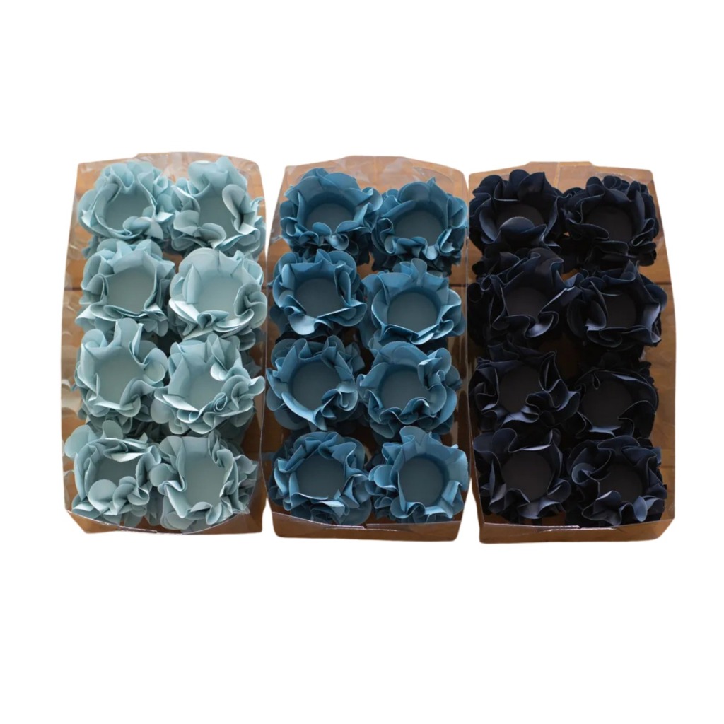 Kit 120 Forminhas Para Doces Finos Panton Casamento Festa Cores Azul Claro Azul candy e Azul Marinho