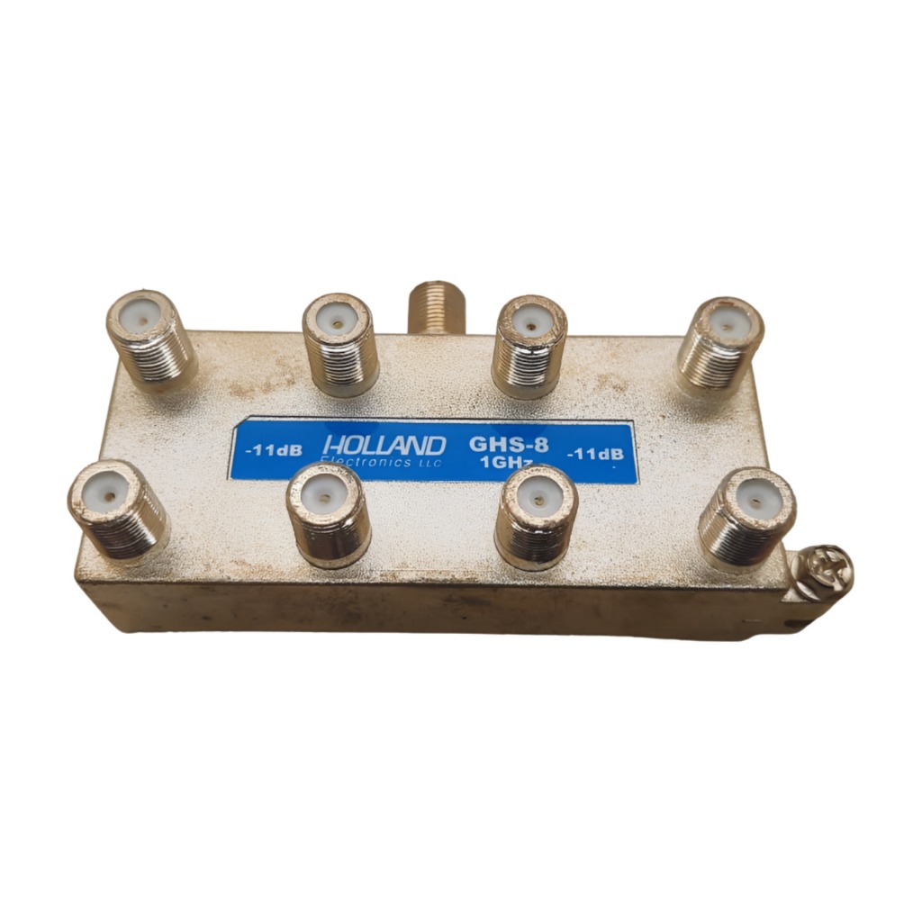Divisor de Sinal de Antena 8 Saídas para Antenas Coletivas e TV a Cabo (Net/Claro/Vivo) Blindado 1 Ghz Alta performance