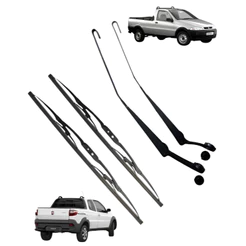 Braço Limpador + Palheta Fiat Palio Strada 2001 A 2020