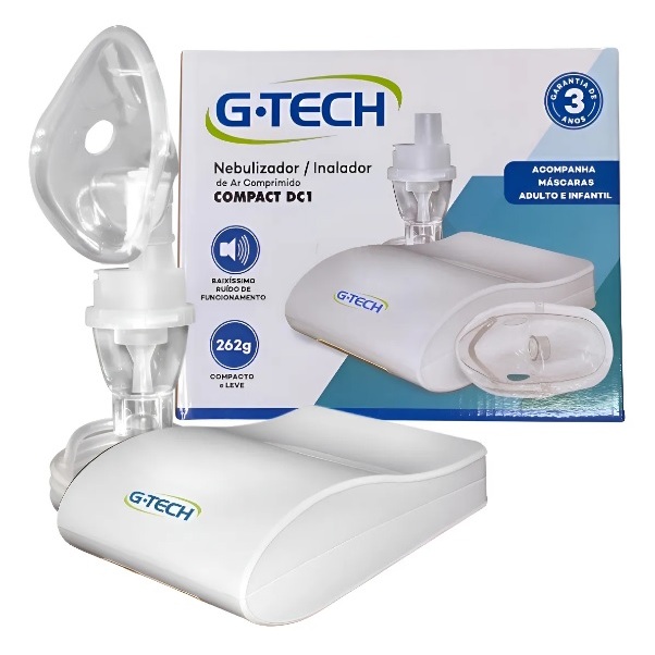 Inalador Nebulizador Compact DC1 GTech em Oferta na Shopee