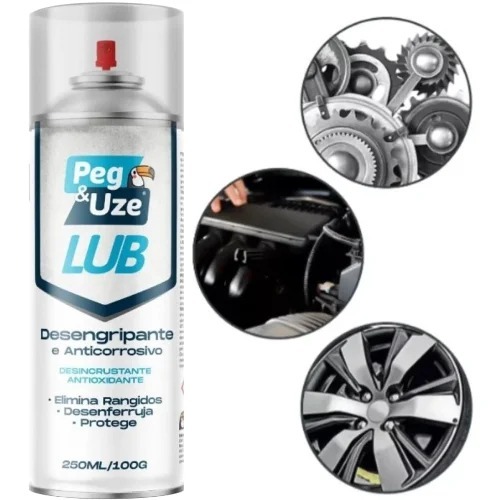 Desengripante Óleo Lubrificante Antiferrugem Anticorrosivo Multiuso 250ml spray Peg&Uze em Oferta na Shopee