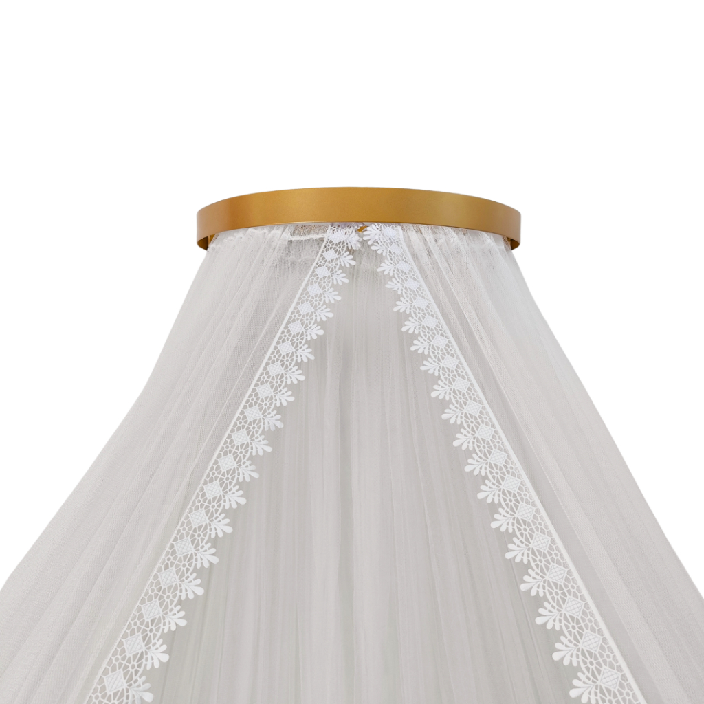 Dossel liso com mosquiteiro tule para berço