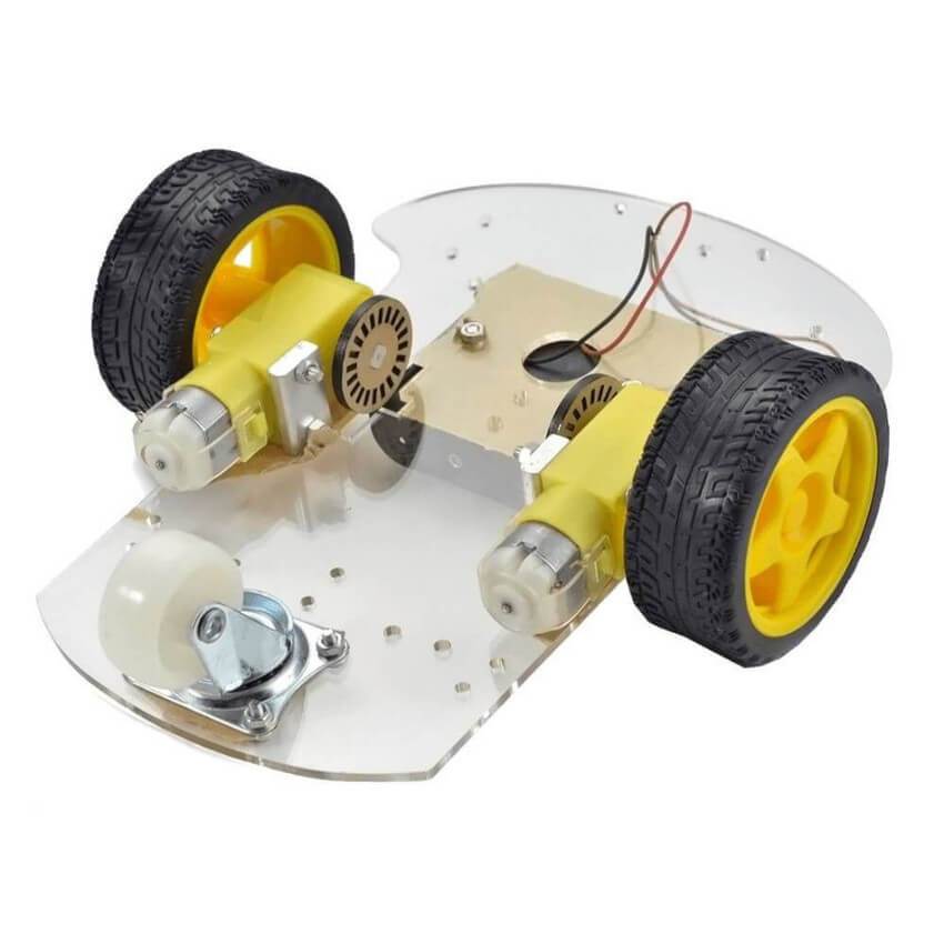 Kit chassi 2WD 2 rodas robô para arduino base com Motores e Rodas