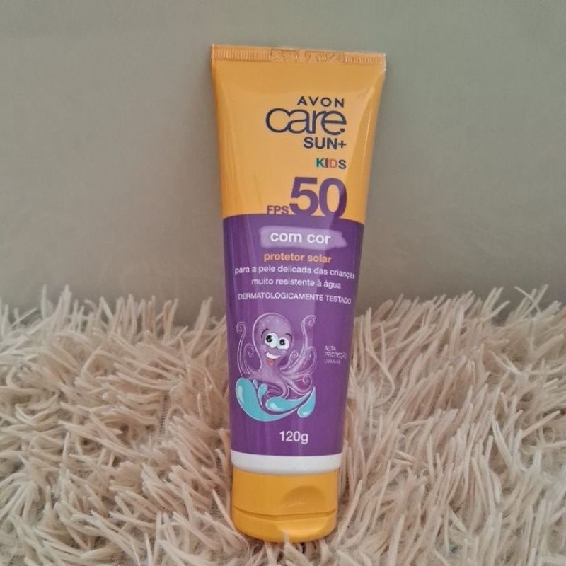 Avon Care Sun + Kids com cor protetor solar 120 g Fps 50