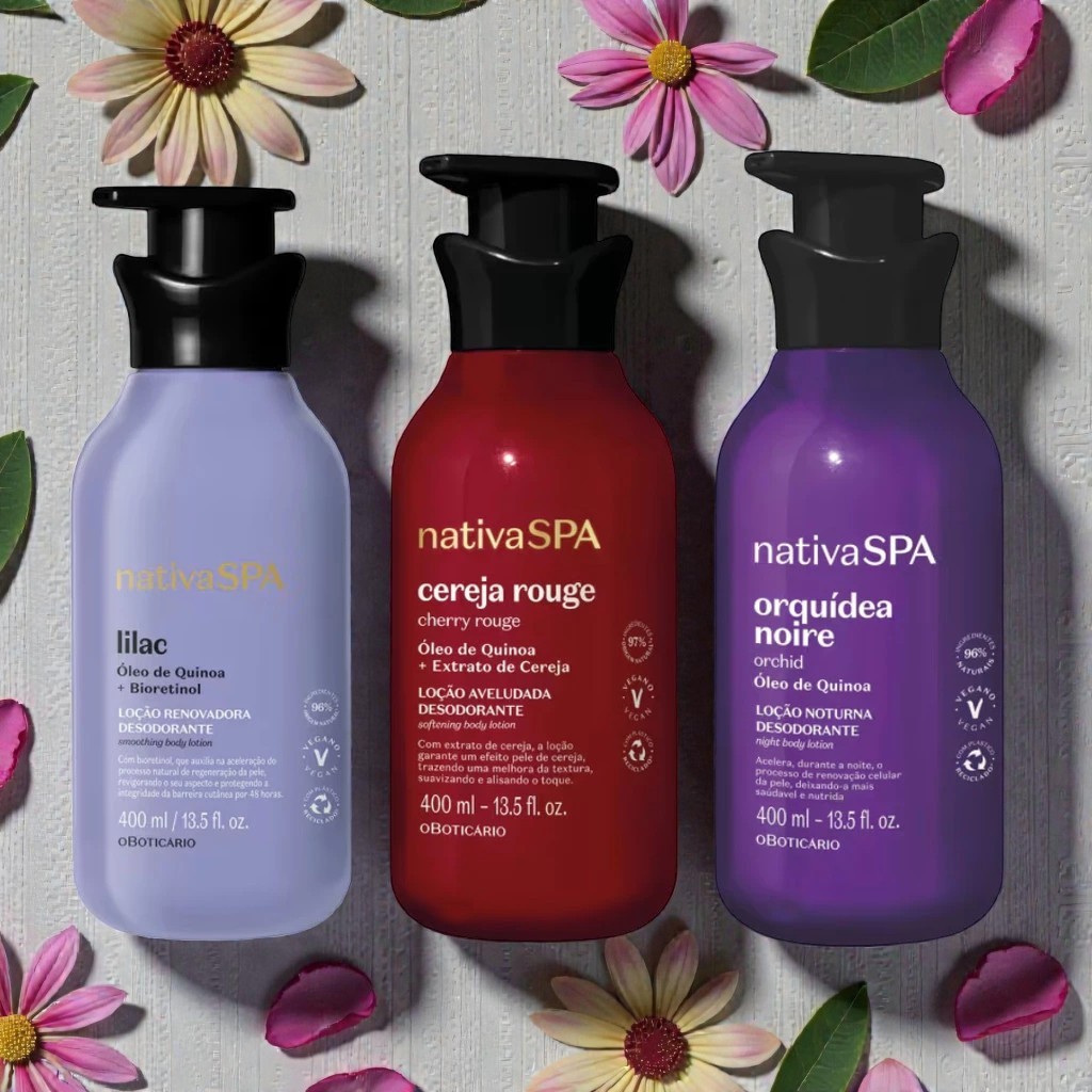 Linha Nativa Spa Kit com Três Cremes Corporais 400ml