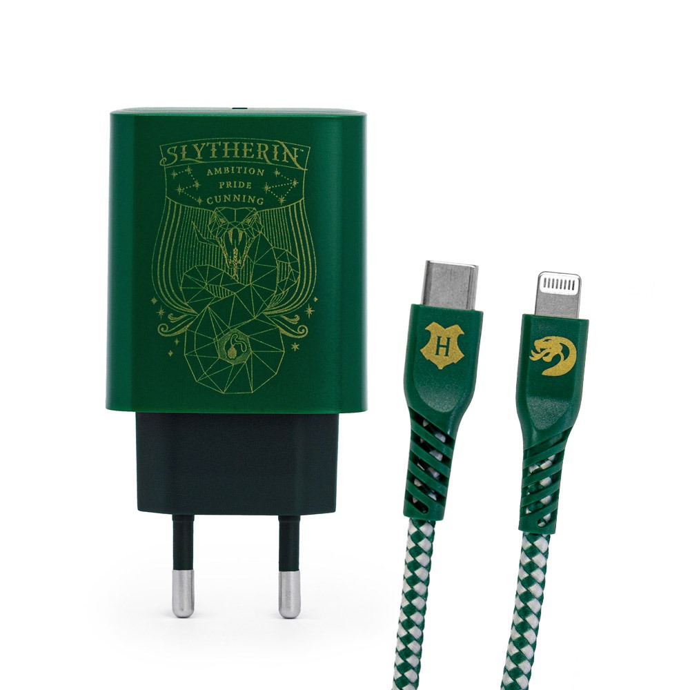 Kit de Carregamento Lightning MFi 33W | Sonserina Harry Potter