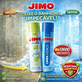 KIT Limpa Vidros + Limpa Box e Banheiro Jimo 400ML em Oferta na Shopee