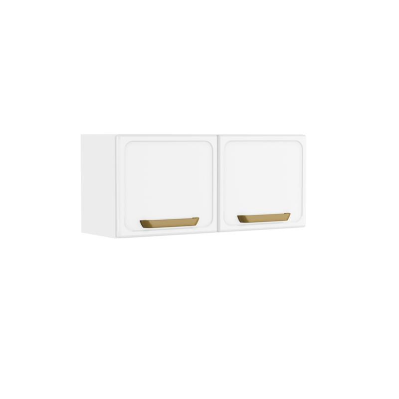 Armário Aéreo de Aço com 2 Portas Branco Bella - Bertolini