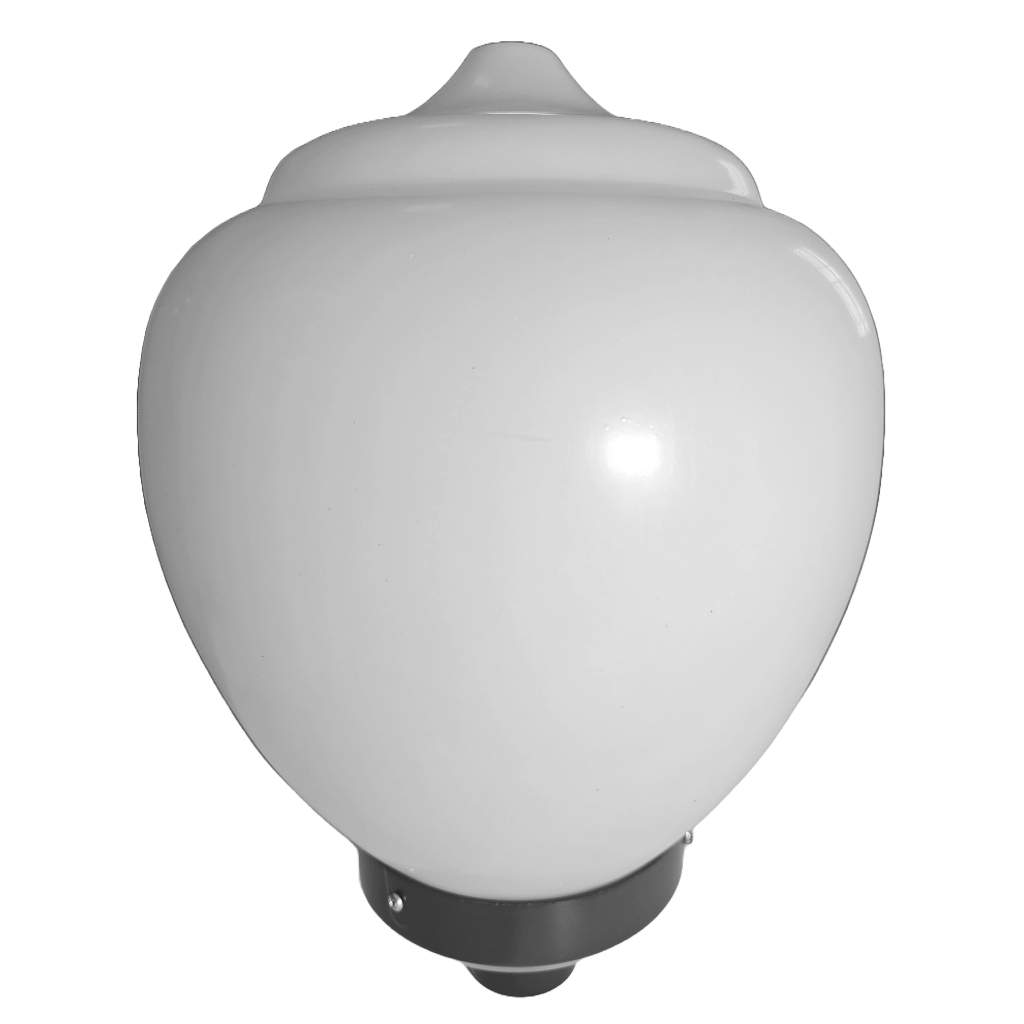 Globo Celeste Plástico Boca 15cm Com Base 2 Polegadas Preta para Poste de Jardim