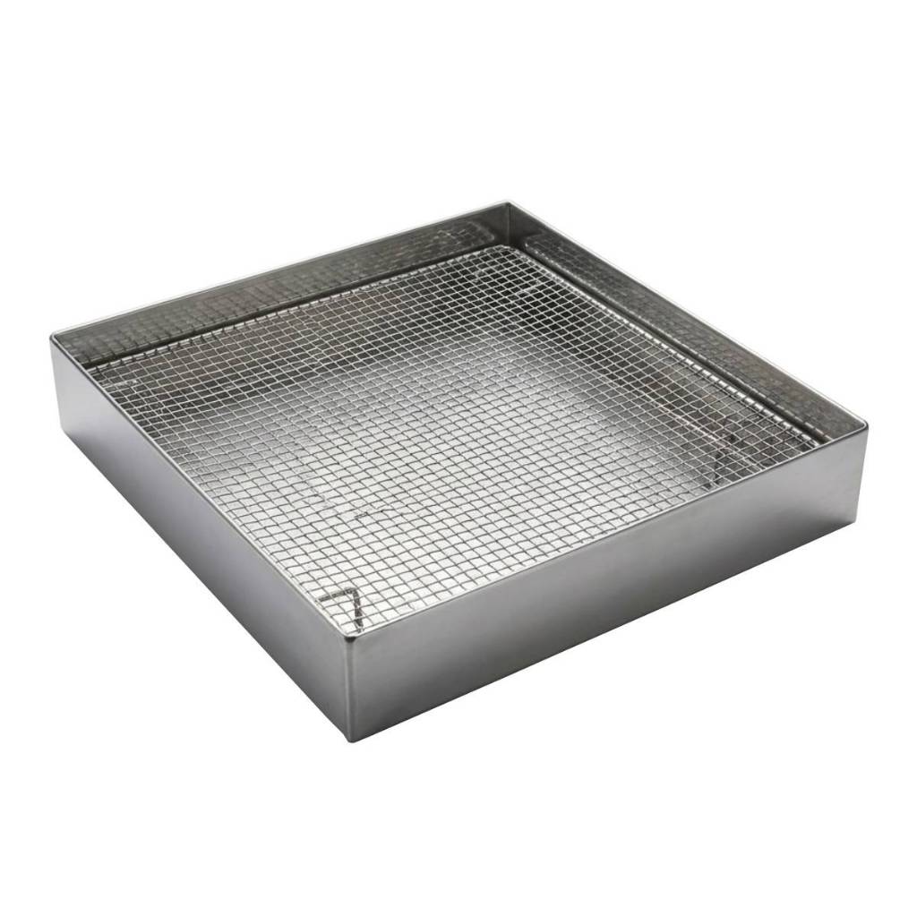 Escorredor de Pastel, Batata 40 X 30 Em Inox Com Tela