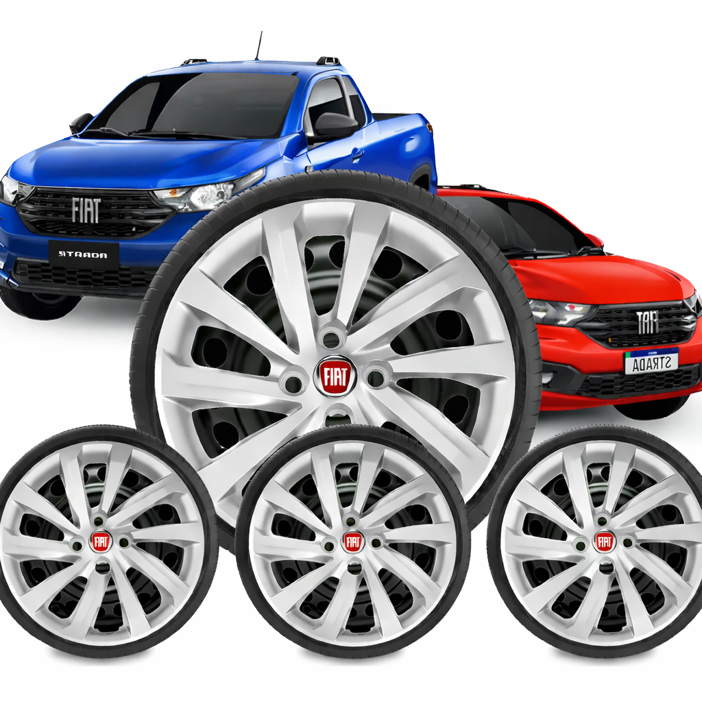 Jogo 4 Calotas Fiat Nova Strada Endurence 2022 Aro 15 Prata em Oferta na Shopee