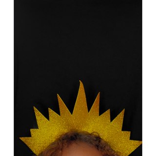 Enfeite Tiara Dourada Raios de Sol EVA Glitter Festa Carnaval em Oferta na Shopee