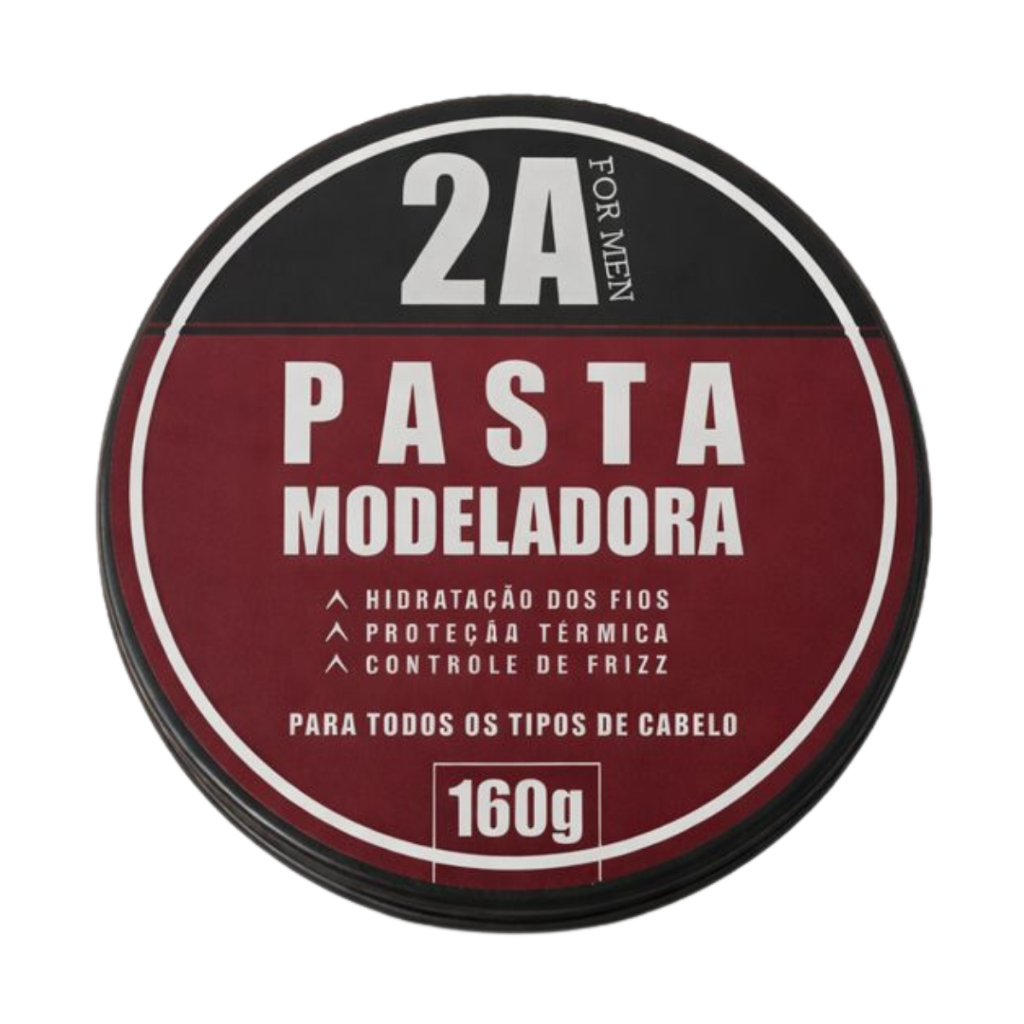 Pomada Modeladora 2A For Men 160g Modelagem Controle de Frizz e Proteção Térmica Para todos os Tipos De Cabelo