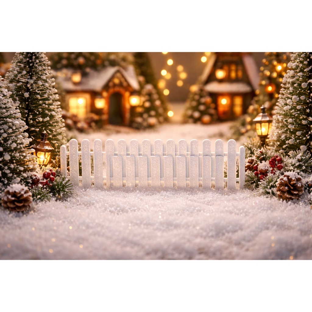 Kit 4 mini cerquinhas para artesanato jardim miniatura com suporte na base impressão 3D