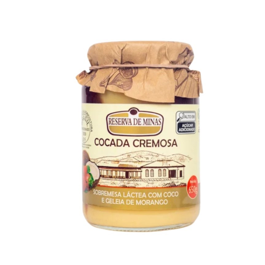 COCADA CREMOSA COM MORANGO 650g DIRETO DA FÁBRICA PARA SUA MESA