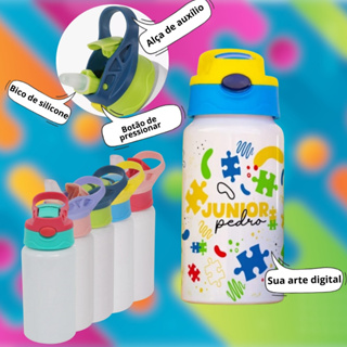 Squeeze Alumínio Personalizado 500 ml | Nome, Arte ou Logo em Oferta na Shopee
