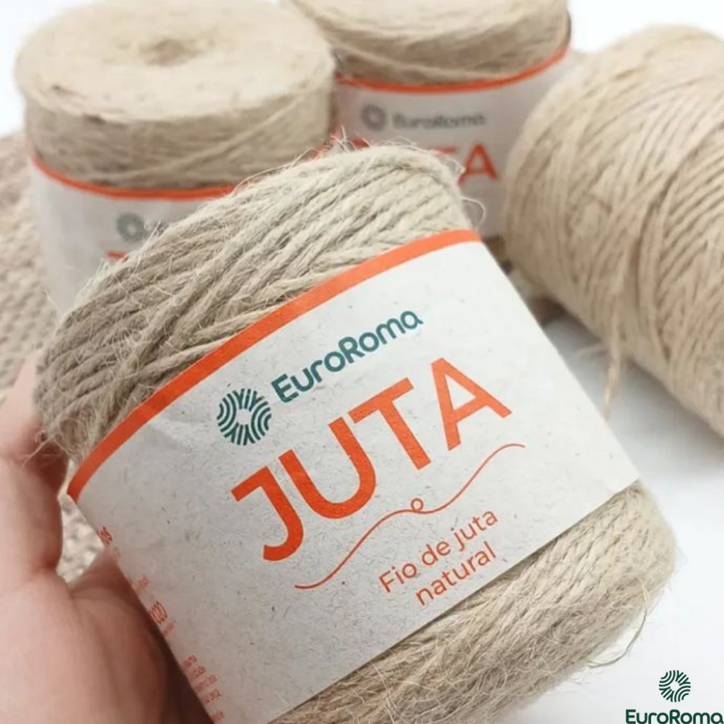 Barbante Juta EuroRoma Natural 10/4 - 125 Metros Tex 1554 / Fio De Juta Natural