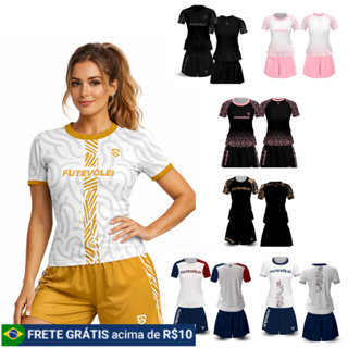 Conjunto Futevôlei Feminino -Tecido DryFit -100% Poliéster Com Proteção UV - Uniforme Cores Variadas em Oferta na Shopee
