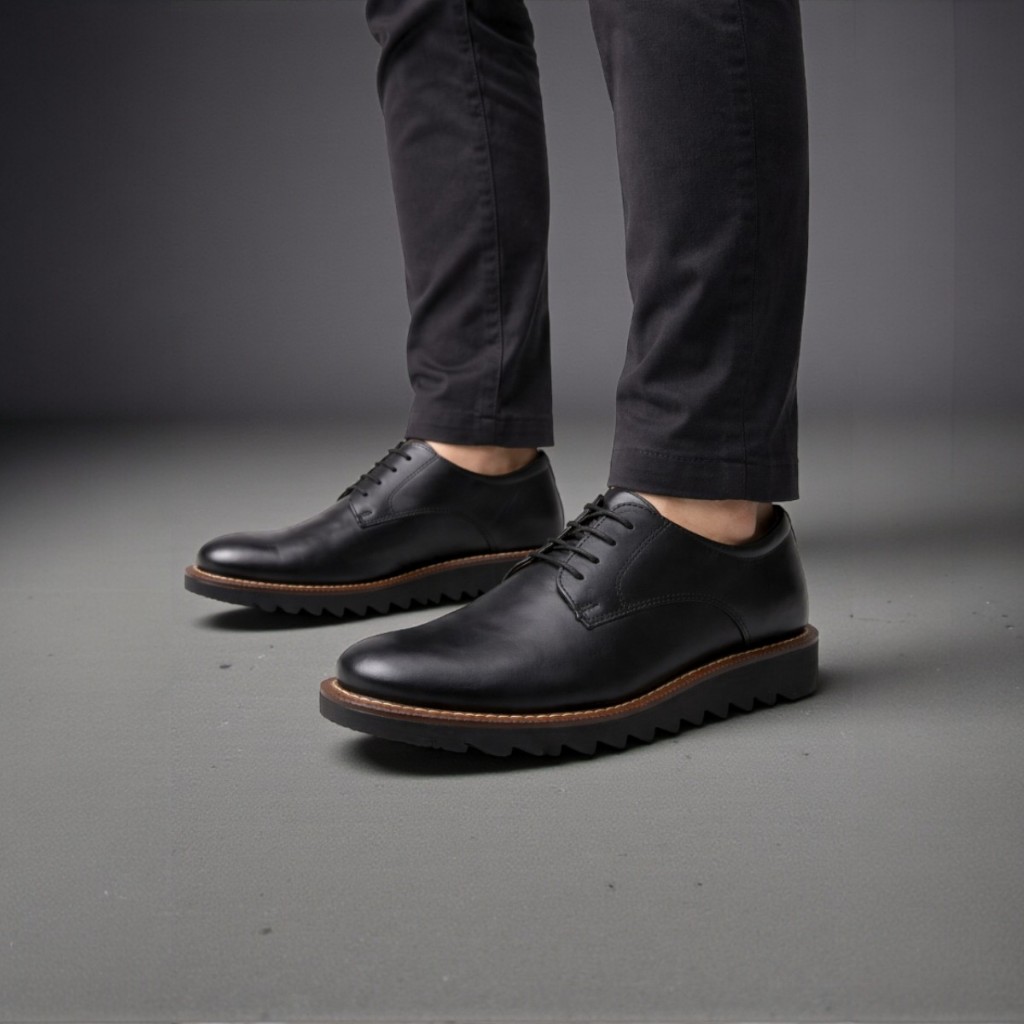 Sapato Social Masculino Casual Couro Sintético Confortável Solado Borracha Antiderrapante Tenis Masculino em Oferta na Shopee