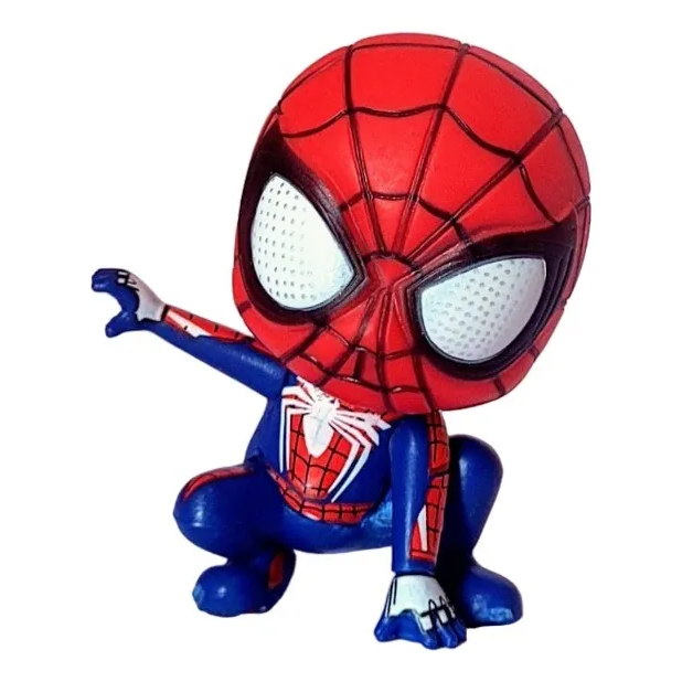 Action Figure Boneco The Amazing Spider Man Homem Aranha Herói Marvel Comics 8CM Geek Colecionável Nerd Miniatura Chibi