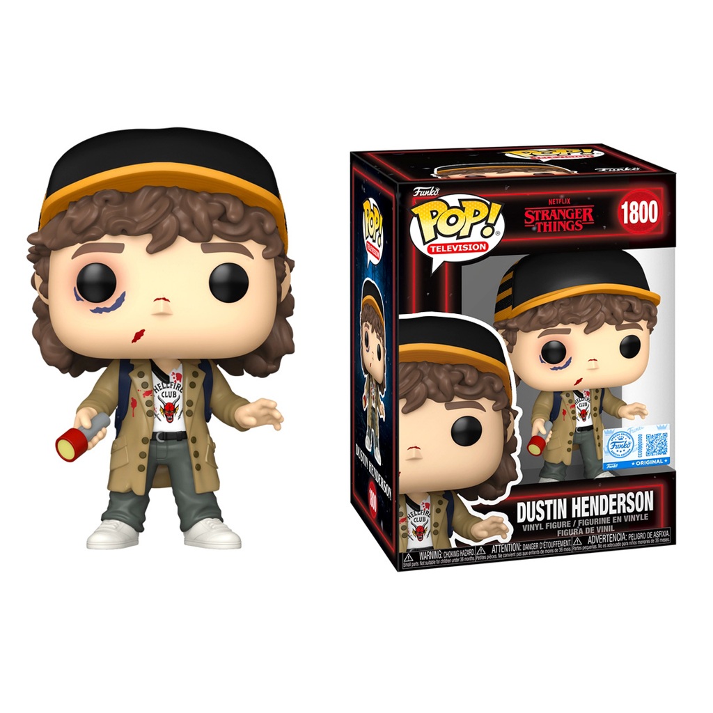 Funko Pop! Stranger Things Dustin Henderson Battle Damaged  1800