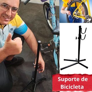 Suporte De Bicicleta P/chão Ajustável Aro 29 Manutenção Exposição