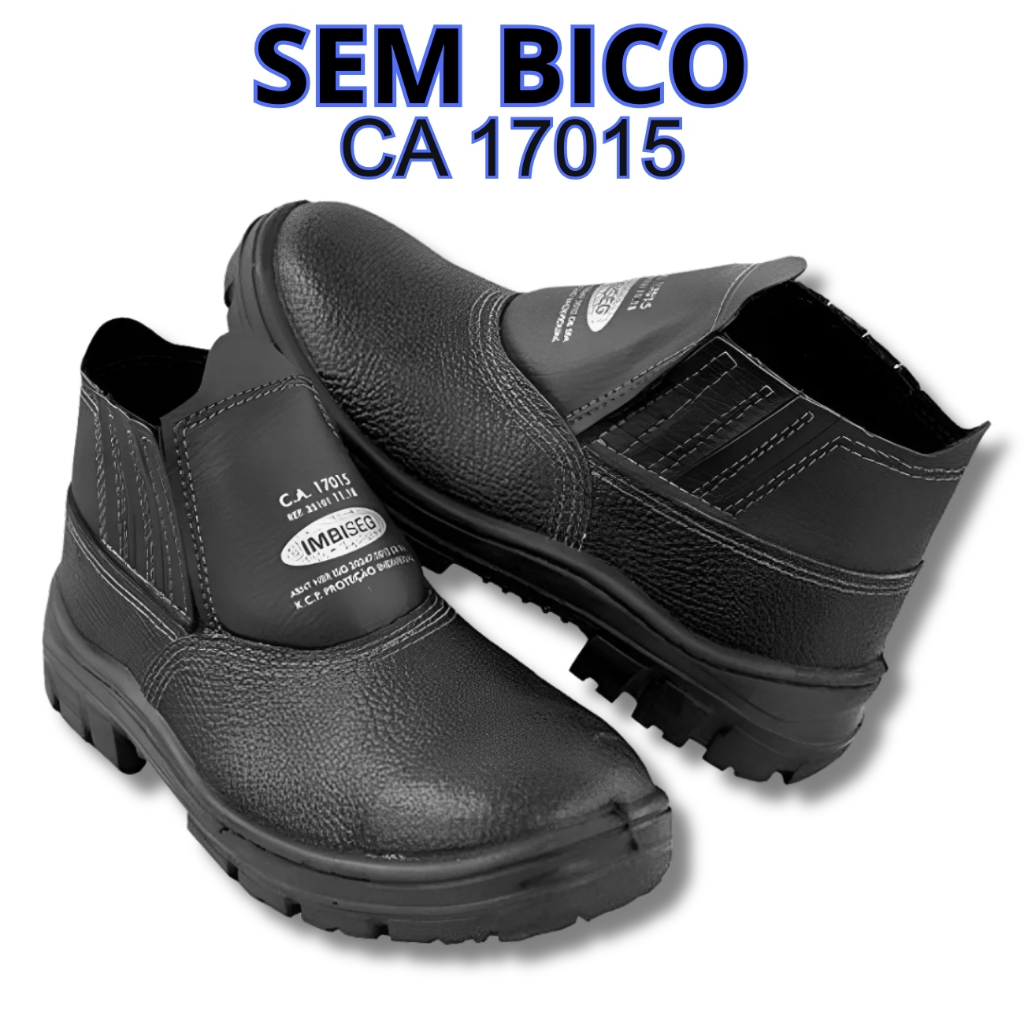 Bota Botina unissex Segurança Imbiseg  Pedreiro Obra Sem Bico CA 17015 em Oferta na Shopee