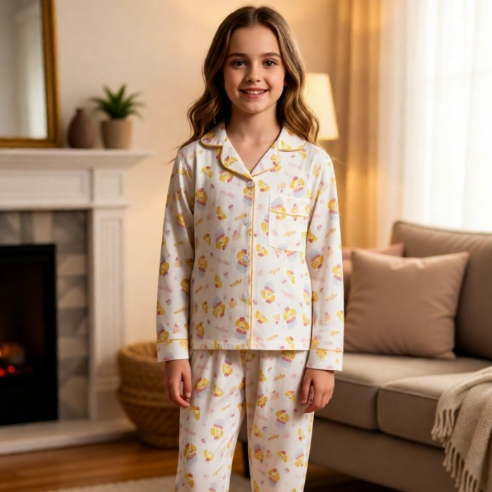 Pijama Infantil Juvenil Longo Menino Menina Roupa de Dormir Confortável Premium Estampado Kit Verão Outono em Oferta na Shopee