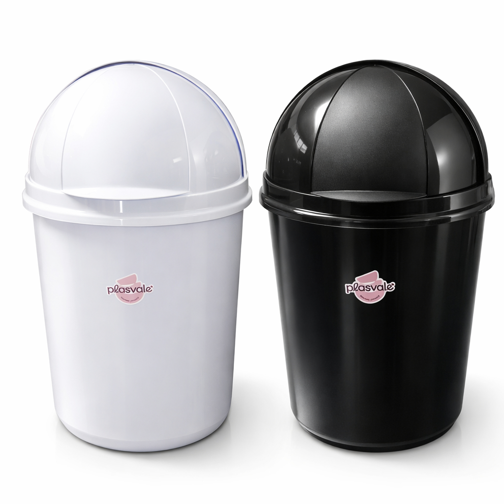 Lixeira Retrátil 7,3L para Banheiro e Cozinha Plasvale - Compacta e Resistente
