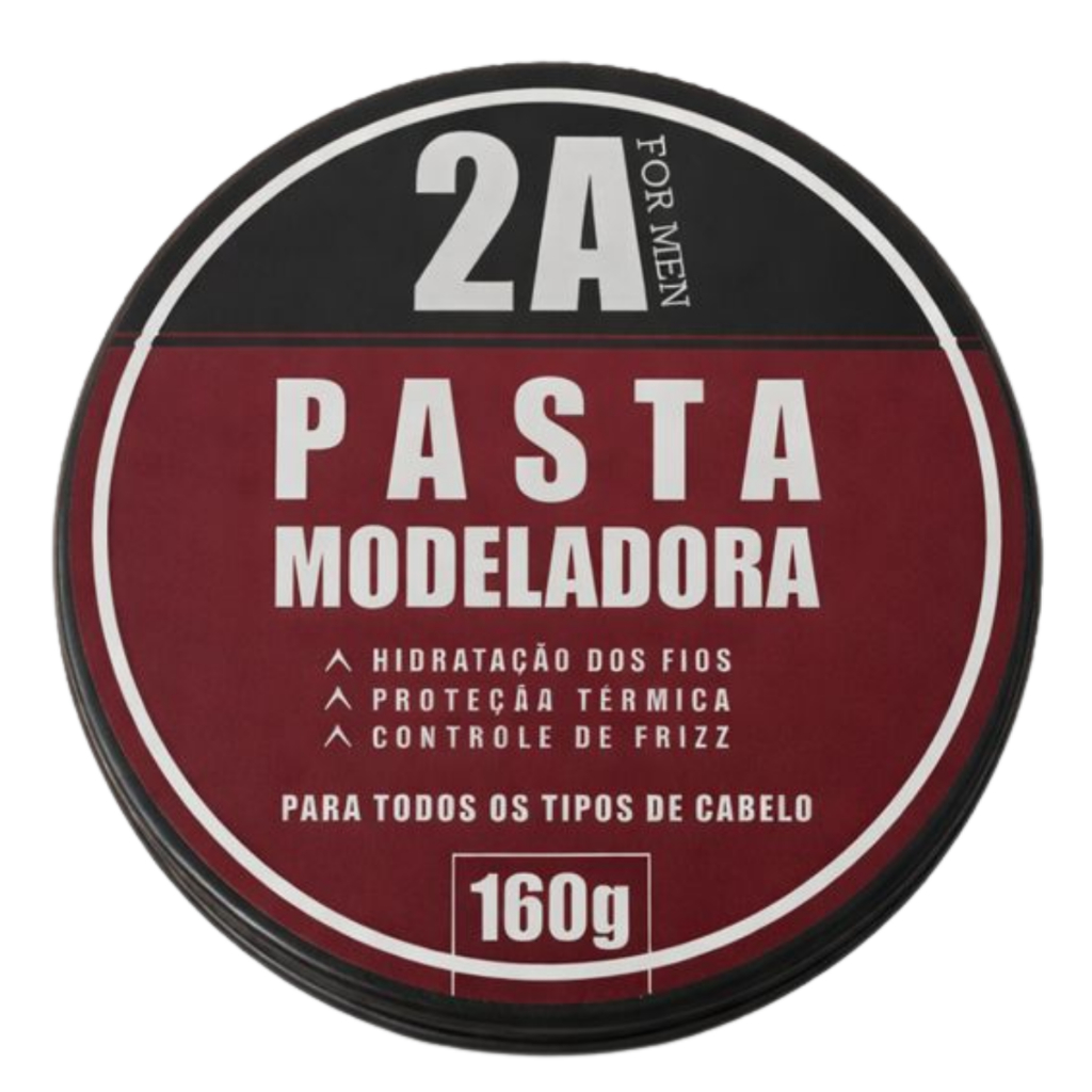 Pomada Modeladora 2A For Men 160g Alta Definição Controle de Frizz e Proteção Térmica