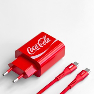 Kit de Carregamento USB-C 30W Vermelho | Coca-Cola em Oferta na Shopee