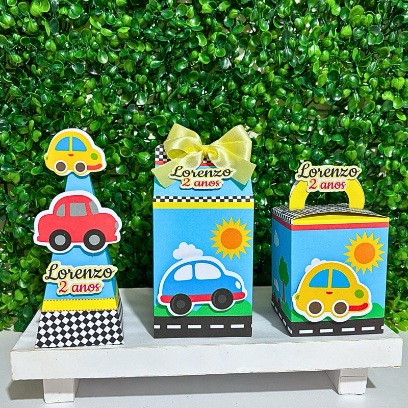 kit personalizados carros / carrinhos transporte  festa/ lembrancinhas/ caixinhas
