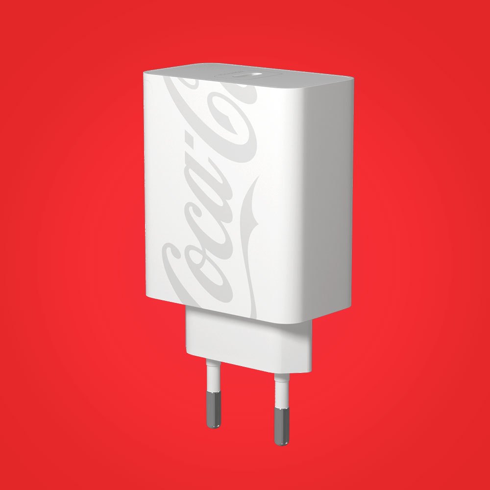 Kit de Carregamento USB-C 20W Branco | Coca-Cola