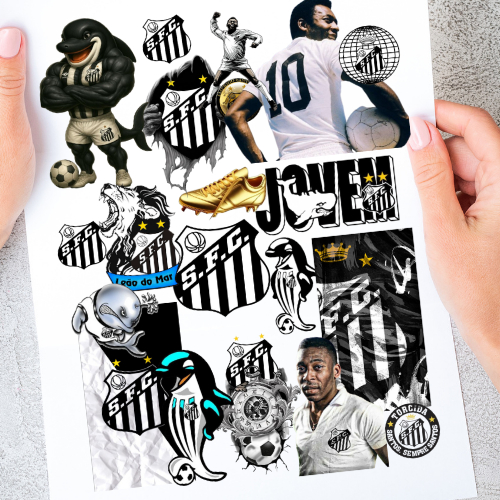 Adesivo Santos Futebol Clube Vila Belmiro Pelé Neymar Peixe Torcida Jovem Carro Moto Grau Osascorte Celular Caderno em Oferta na Shopee