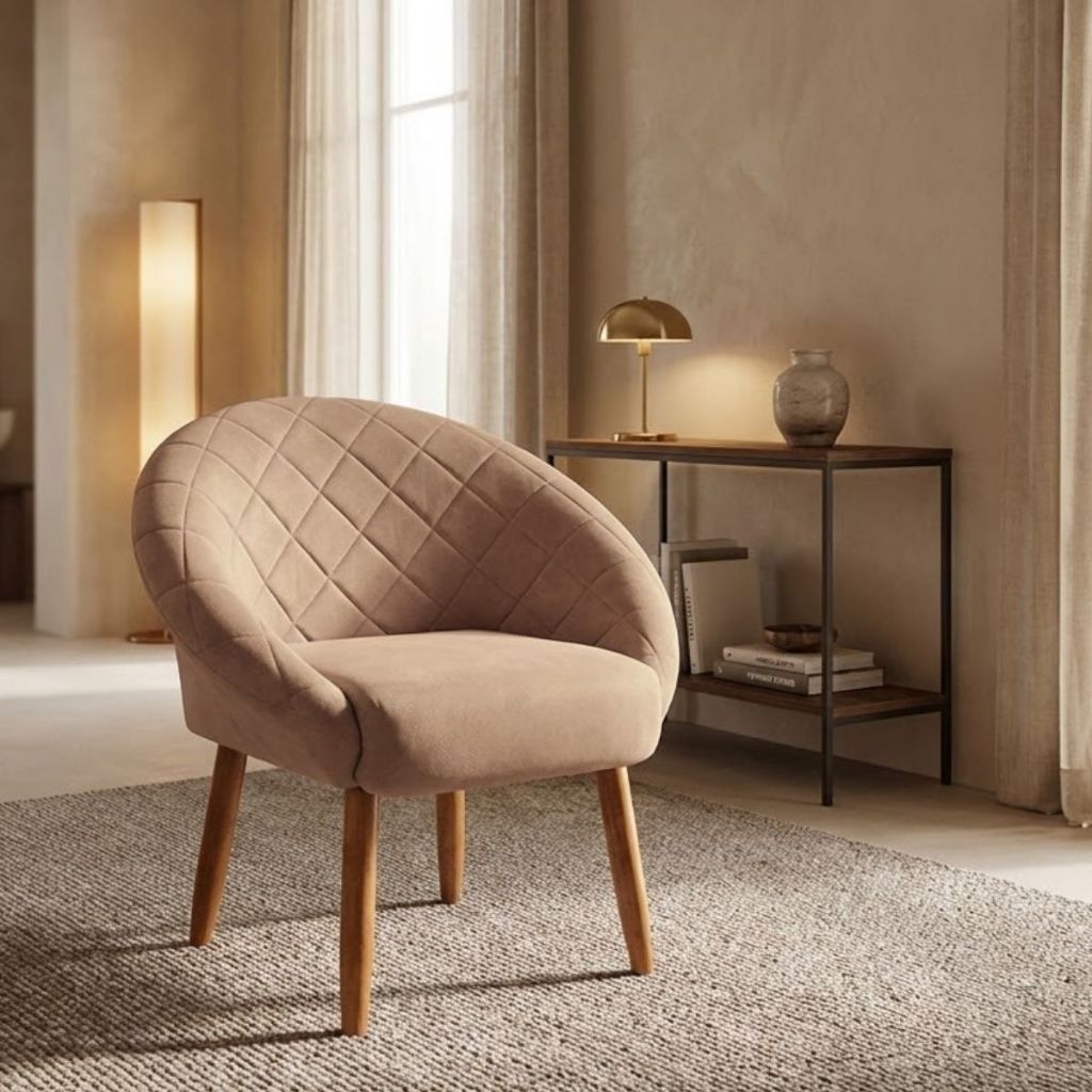 Poltrona Decorativa Cadeira Estofada Resistente Manicure Escritório Recepção Sala de estar em Oferta na Shopee