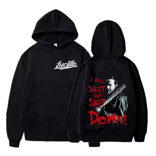 Moletom Canguru Unissex The Walking Dead Negan | Visual Dark Apocalíptico | Estilo Urbano