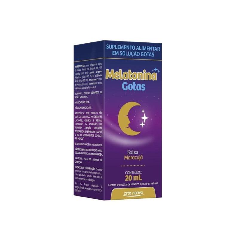 Melatonina Sono Gotas 20ml Sabor Maracujá Arte Nativa em Oferta na Shopee